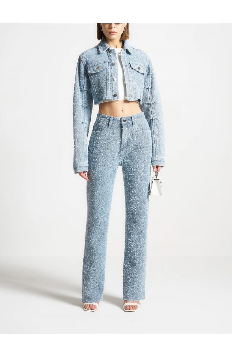 Manière De Voir Sara Boucle Straight Leg Jeans, Alternate, color, Light Blue