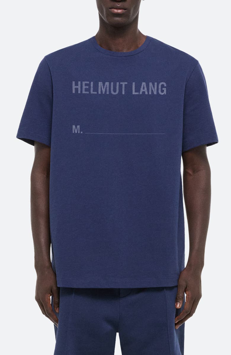 Helmut Lang Stamped Logo Graphic T-Shirt, Main, color, 