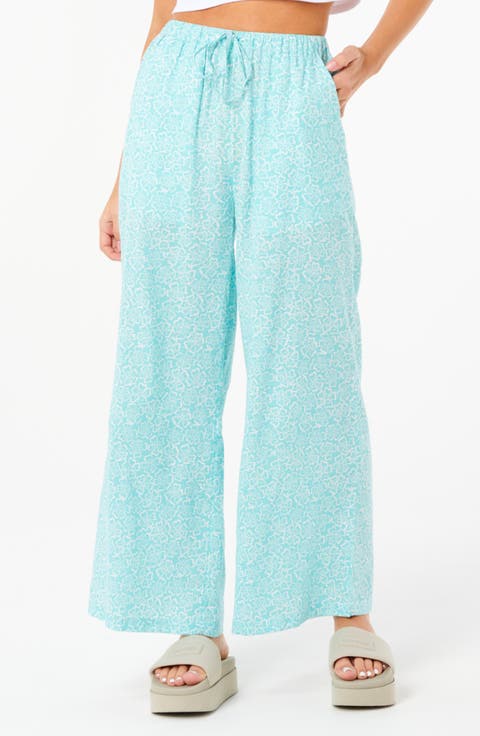 Neon Isles Tie Waist Wide Leg Pants