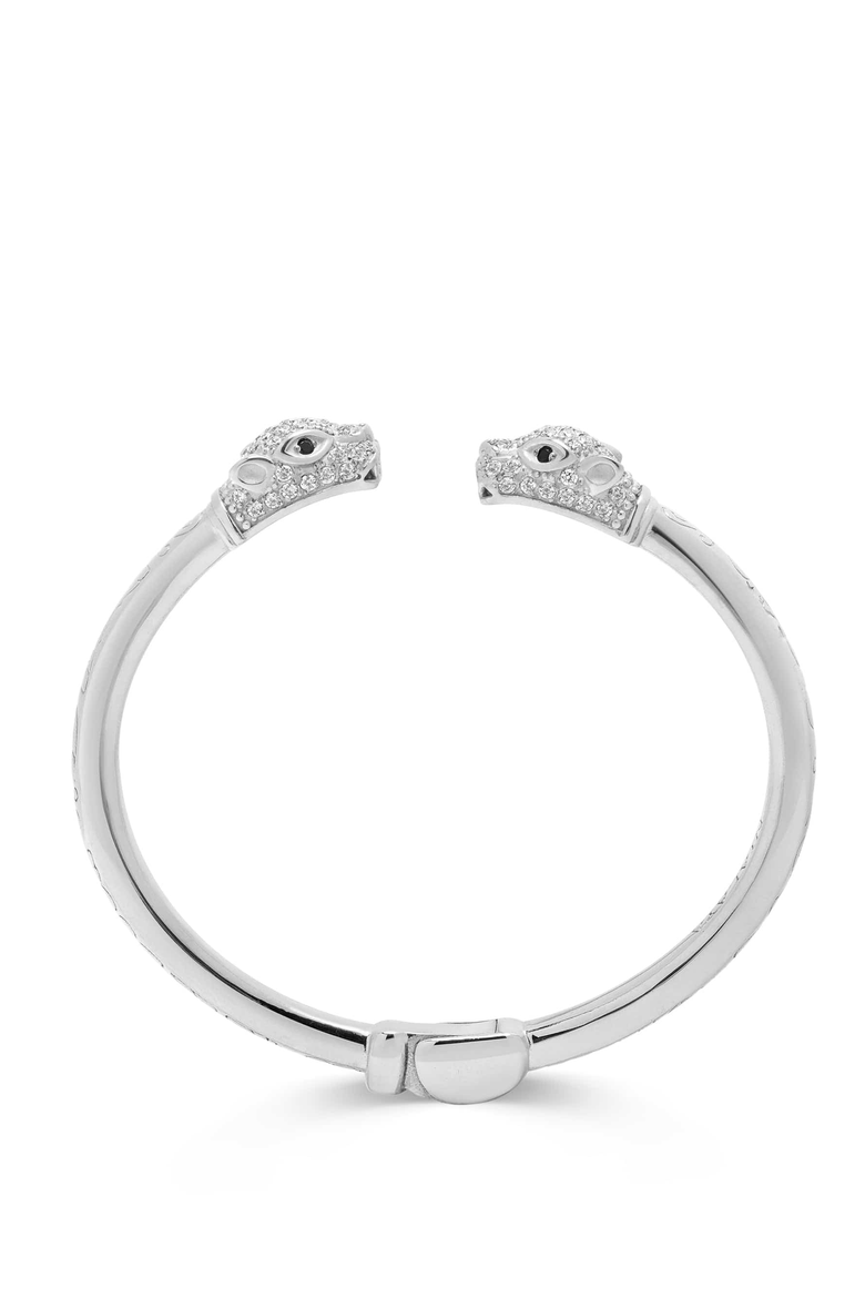 Panther Bangle, Alternate, color, Silver