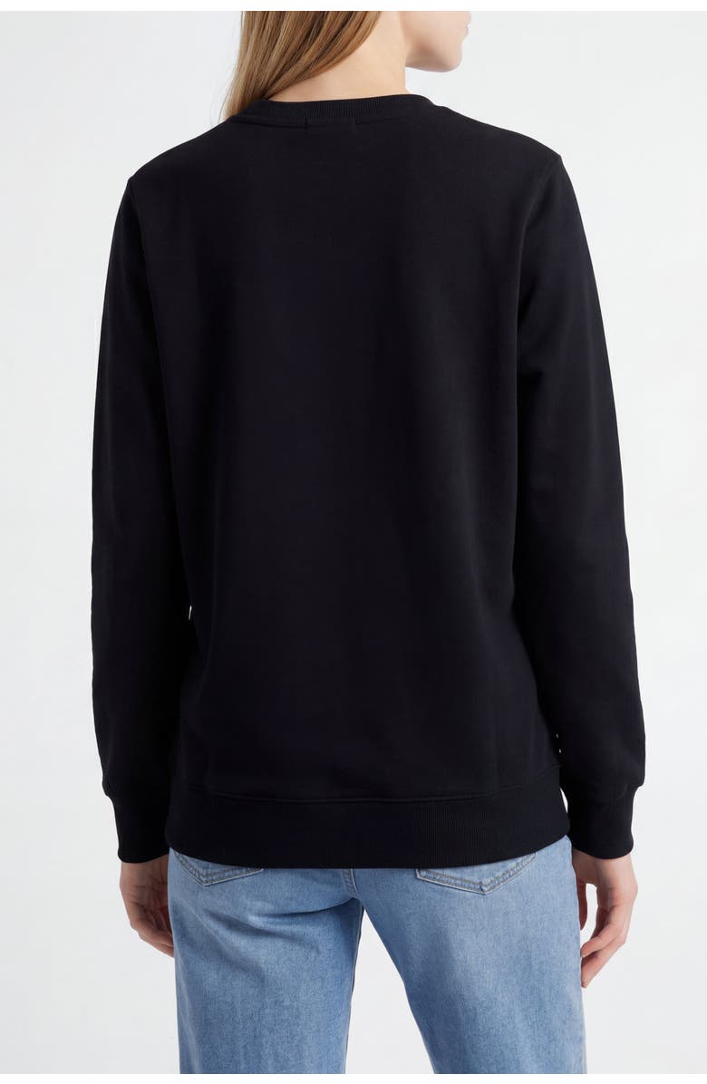 Solomon & Sage Women's Classic Crewneck Sweatshirt, Alternate, color, Black