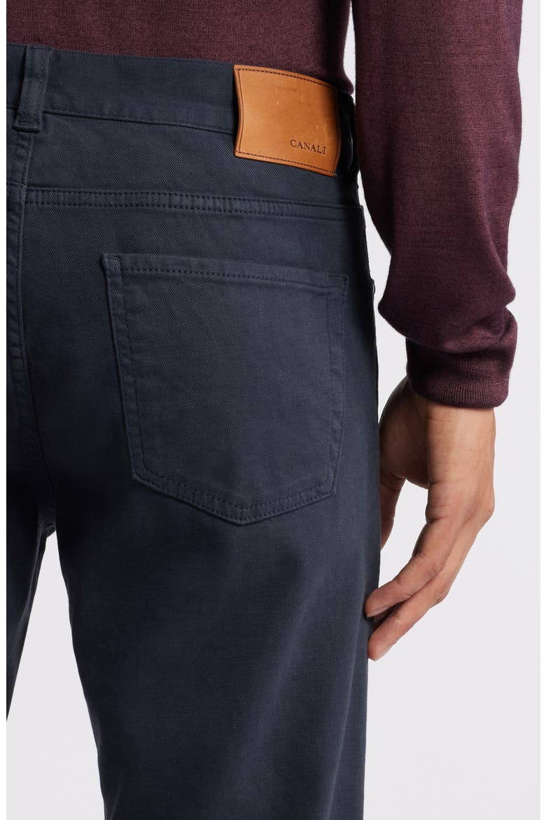 Trim Fit Stretch Denim Jeans, Alternate, color, DARK BLUE
