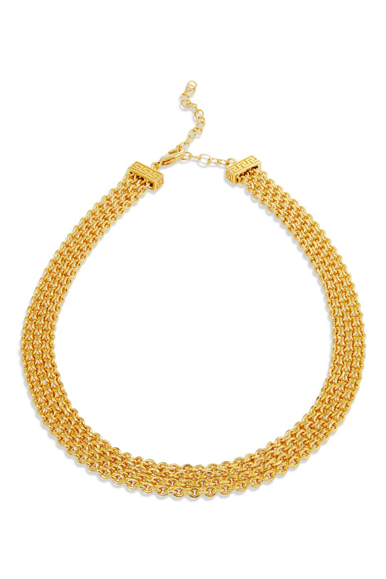 Mesh Necklace, Main, color, YELLOW
