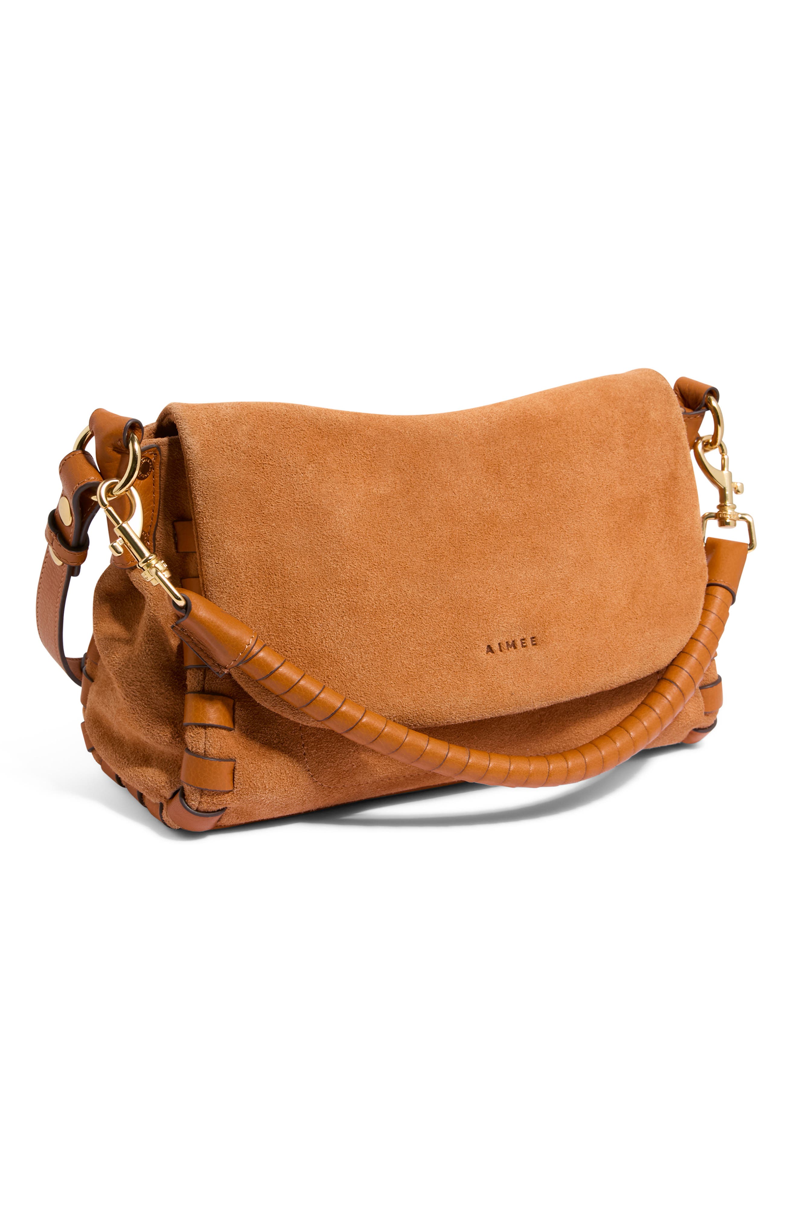 AIMEE Zen Convertible Crossbody, Alternate, color, Rustic Caramel Suede
