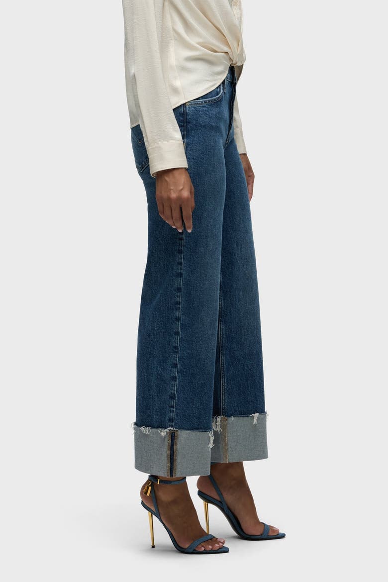 Rosie High-Rise Wide Leg Jean w/ Cuff, Alternate, color, Mallorca