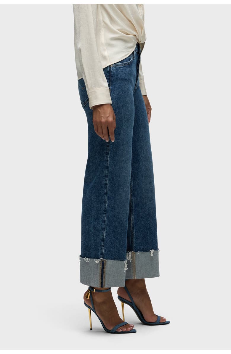 Hudson Jeans Rosie High-Rise Wide Leg Jean w/ Cuff, Alternate, color, Mallorca