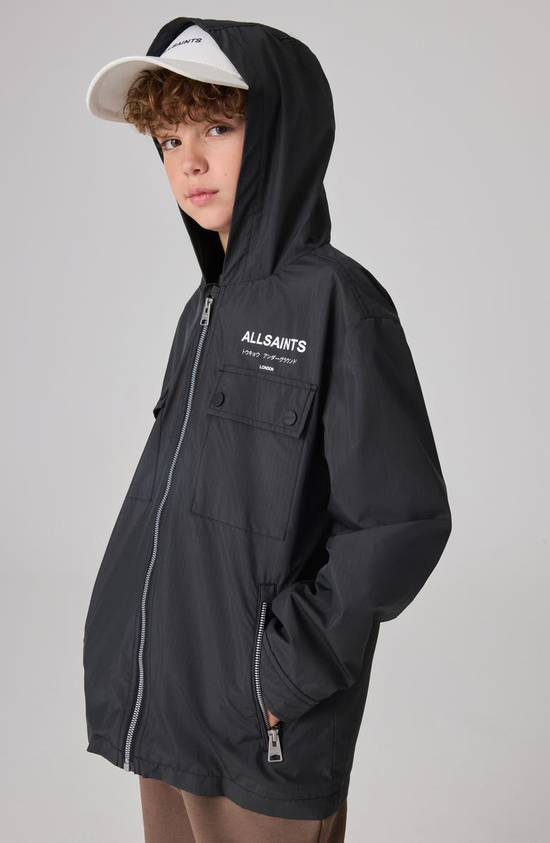 smALLSAINTS by ALLSAINTS Kids' Logo Hooded Jacket, Alternate, color, 