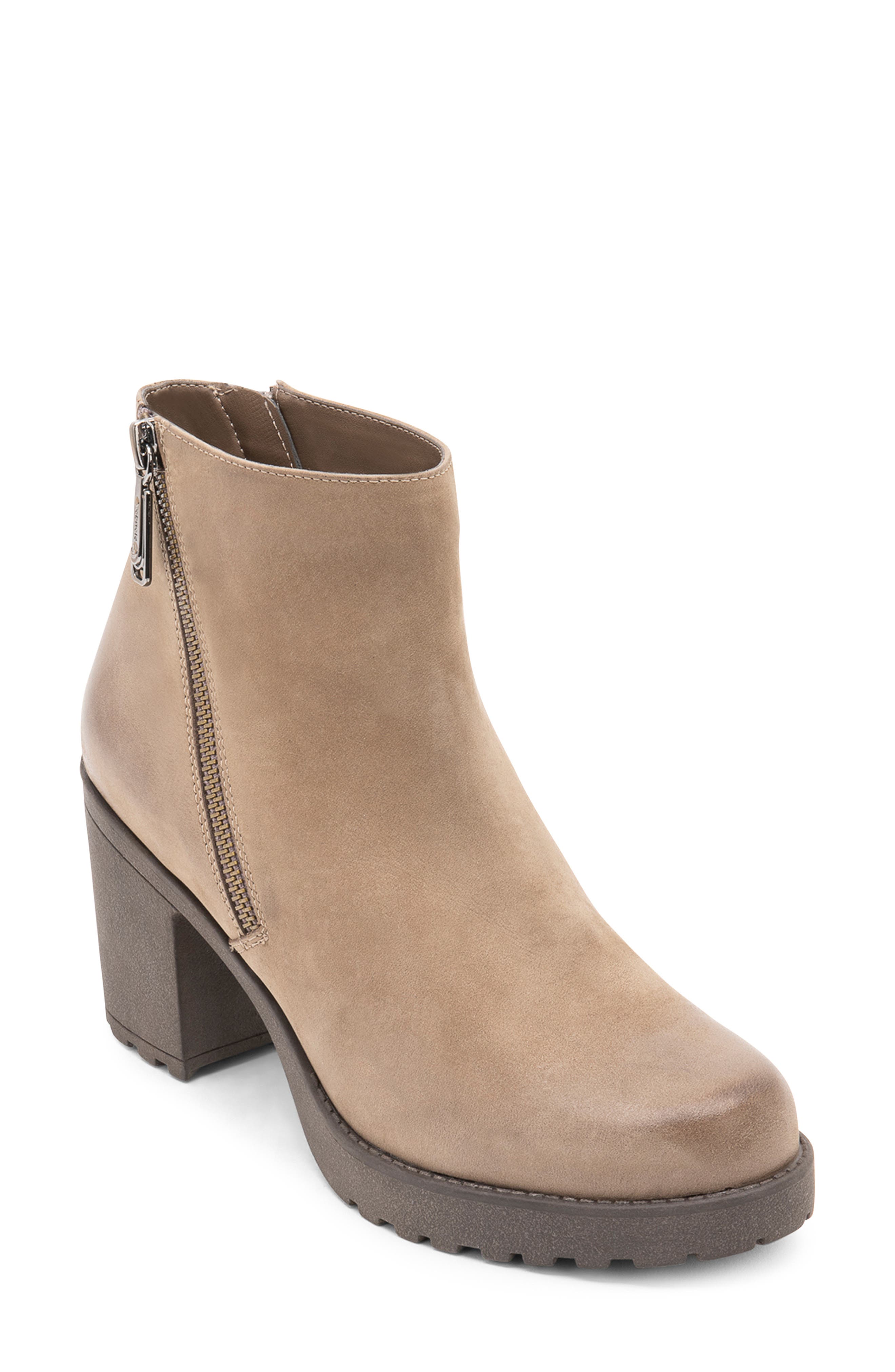 Skye Waterproof Bootie, Main, color, MUSHROOM NUBUCK LEATHER