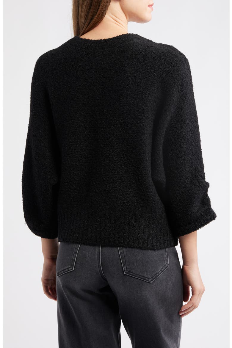 Bouclé Sweater, Alternate, color, BLACK