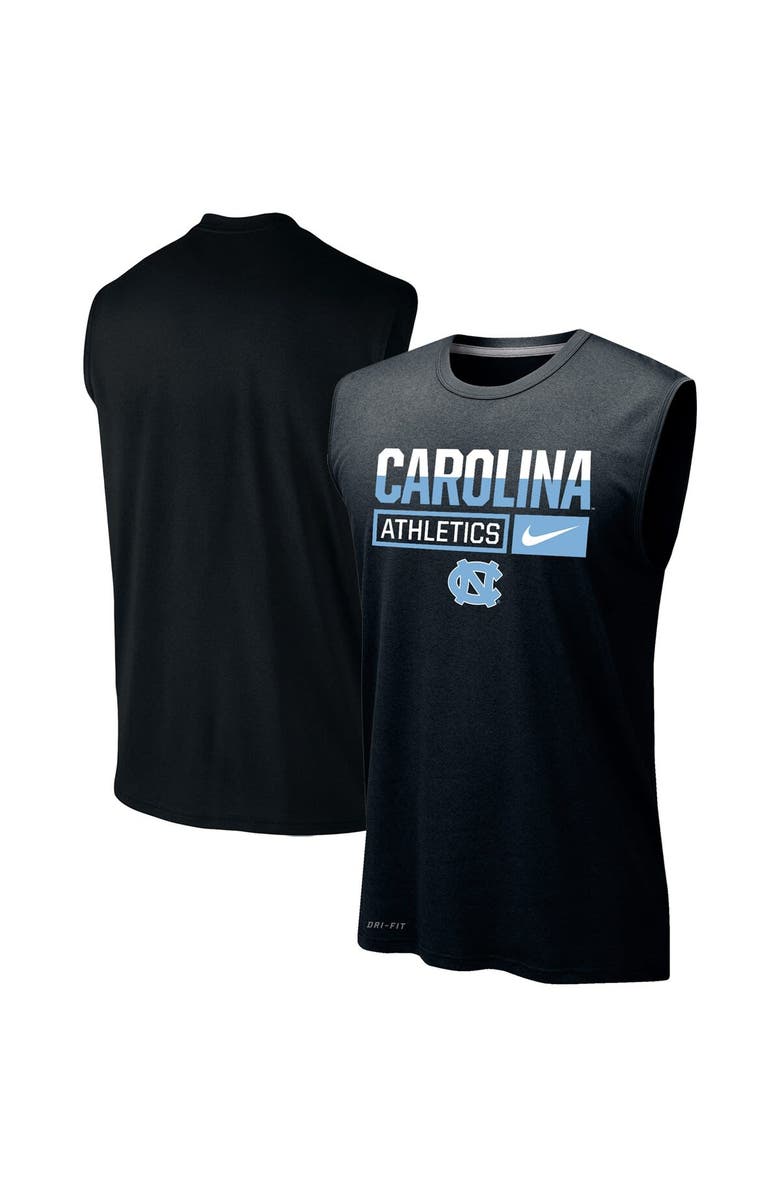 Nike Men's Nike Black North Carolina Tar Heels Wordmark Drop Legend Performance Tank Top, Main, color,
