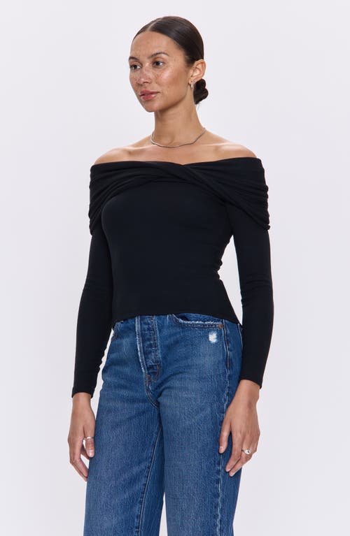 Pistola Lyra Off The Shoulder Knit Top In Black