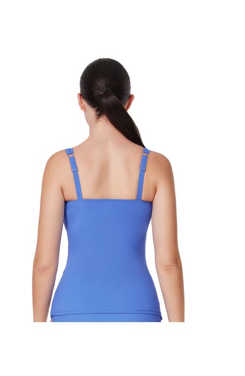 Profile By Gottex Tutti Frutti Underwire D-cup Tankini Top In Blue