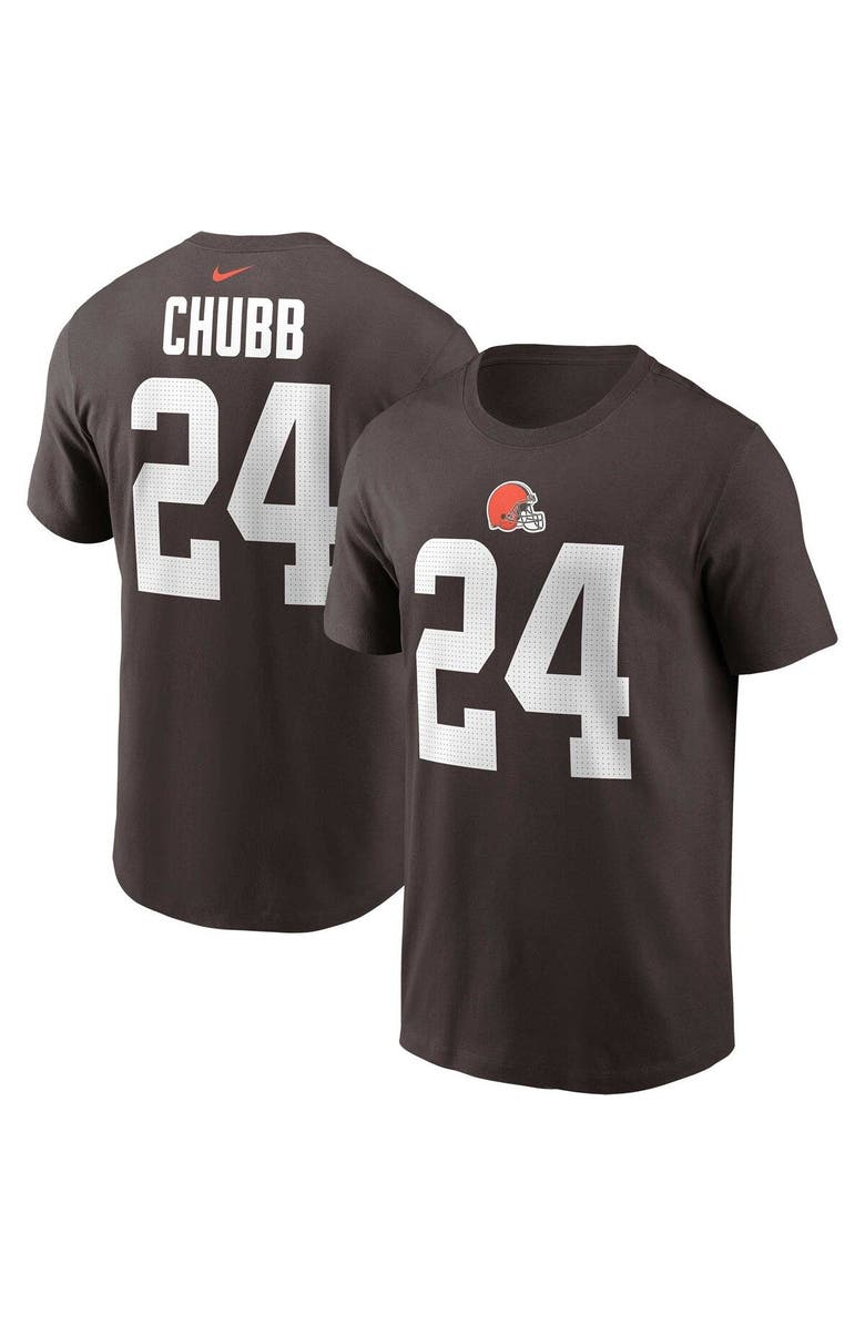Nike Men's Nike Nick Chubb Brown Cleveland Browns Player Name & Number T-Shirt, Main, color, 