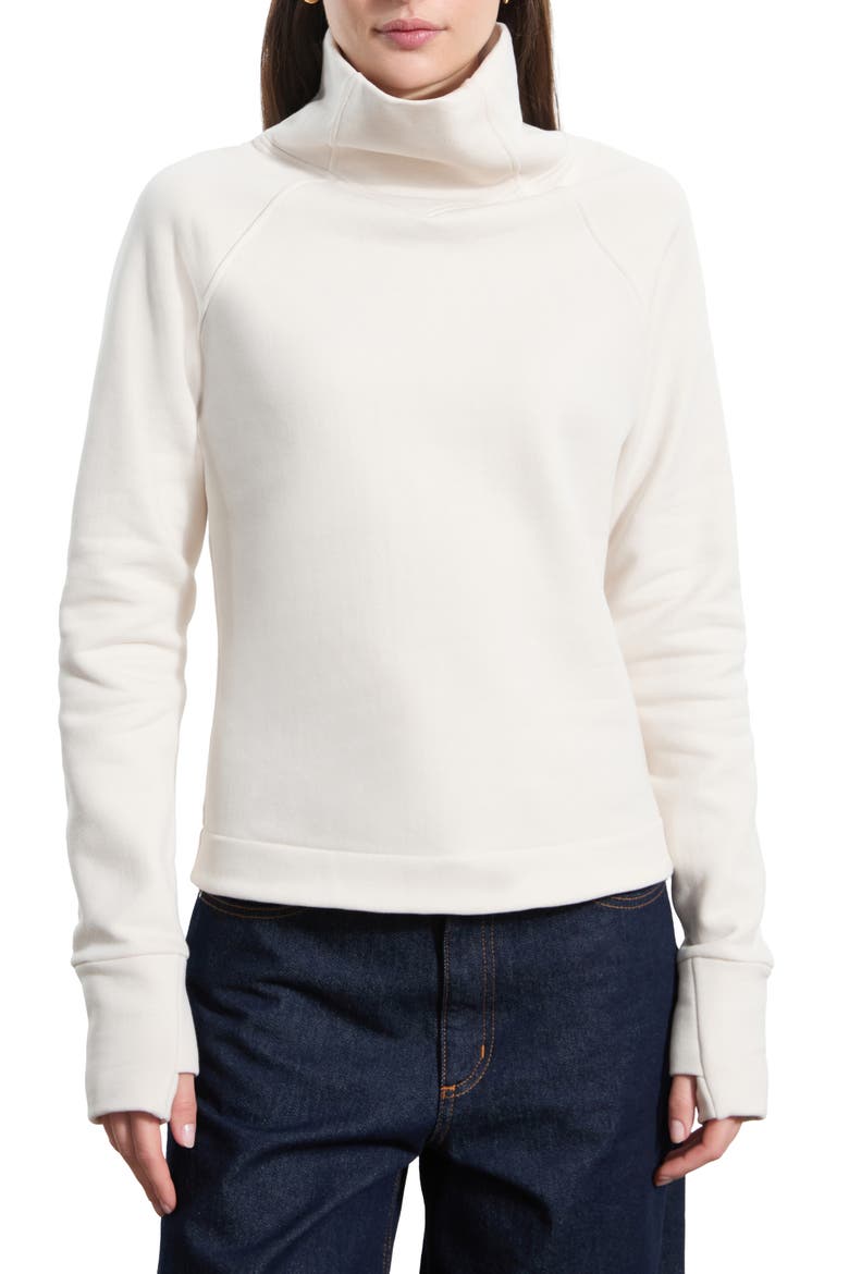 Washington Mock Neck Sweatshirt, Main, color, CREAM