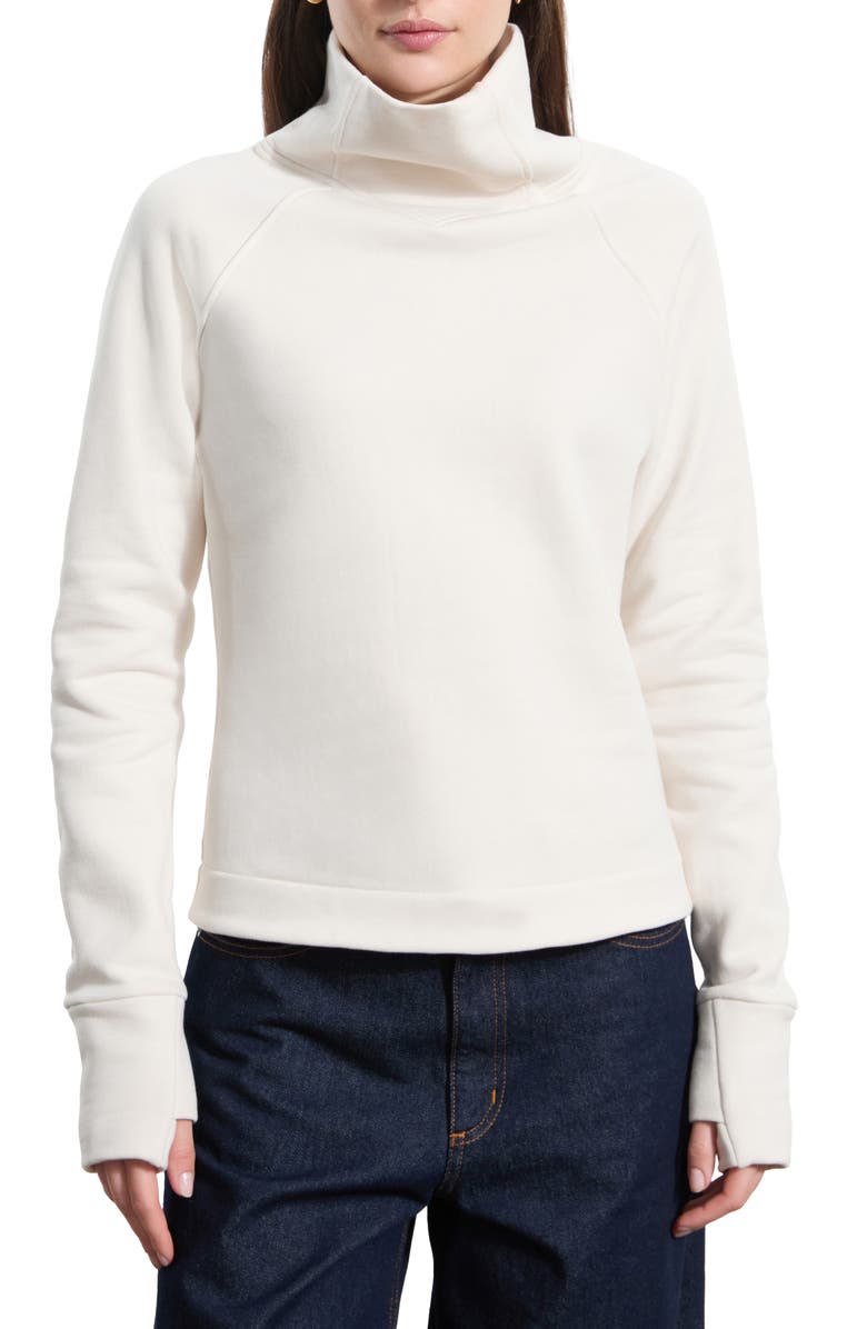 Marcella Washington Mock Neck Sweatshirt, Main, color, Cream