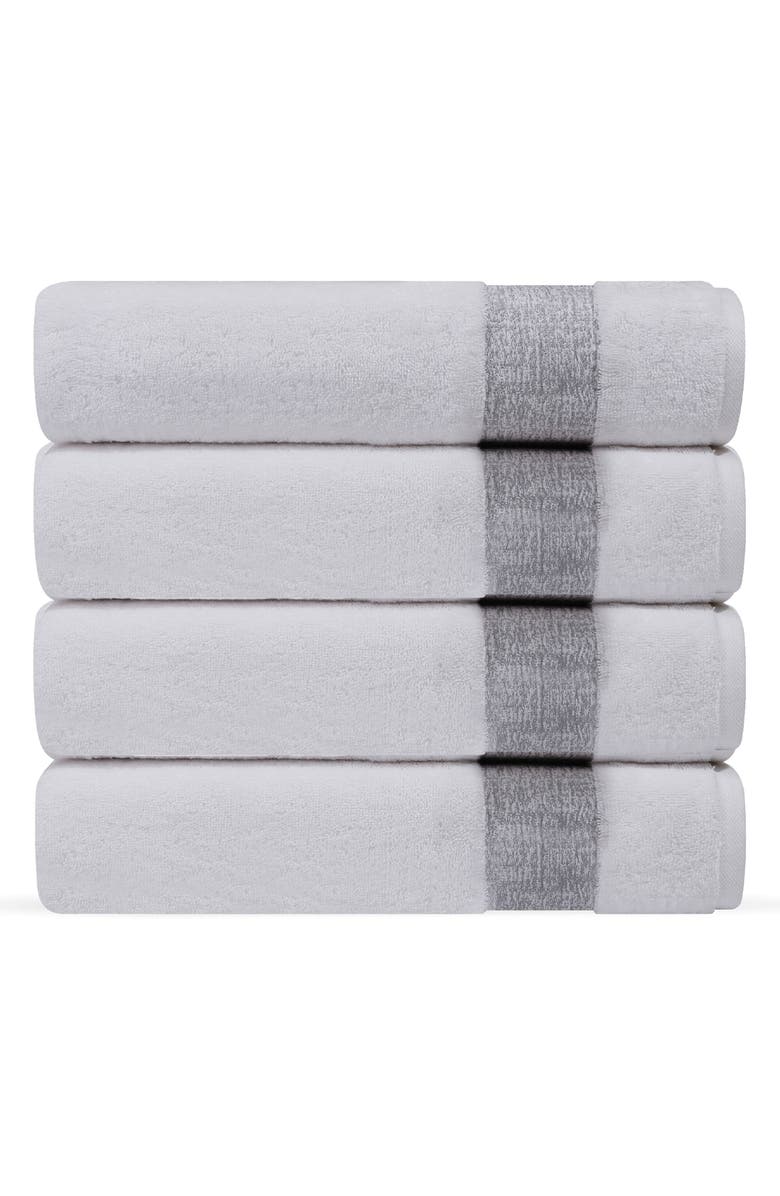 DePera Pera 4-Piece Turkish Cotton Towels Set, Main, color, Grey