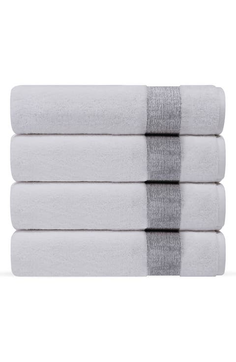 Pera 4-Piece Turkish Cotton Towels Set