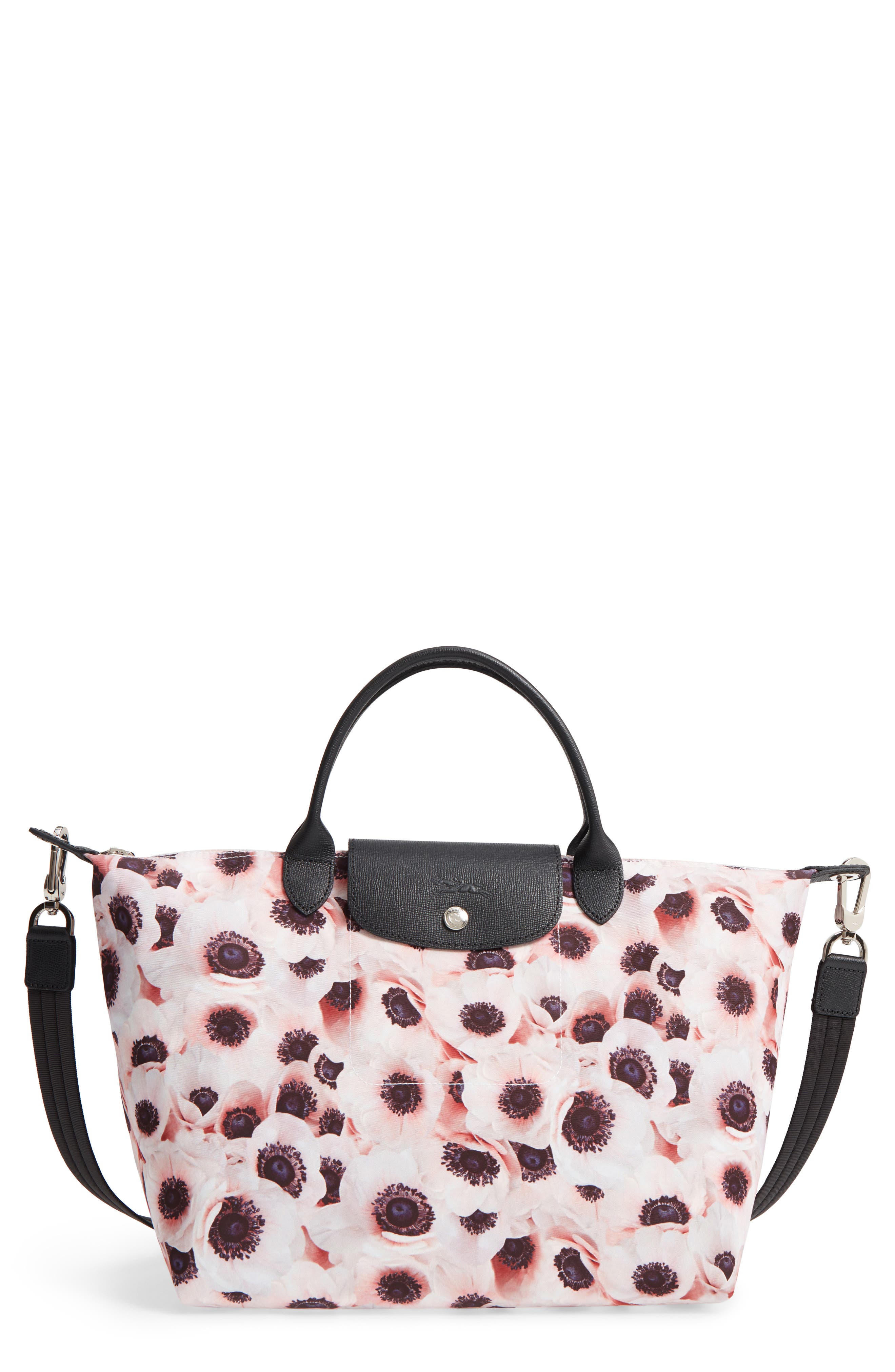 Longchamp Medium Le Pliage Anemone Print Tote, Main, color, 