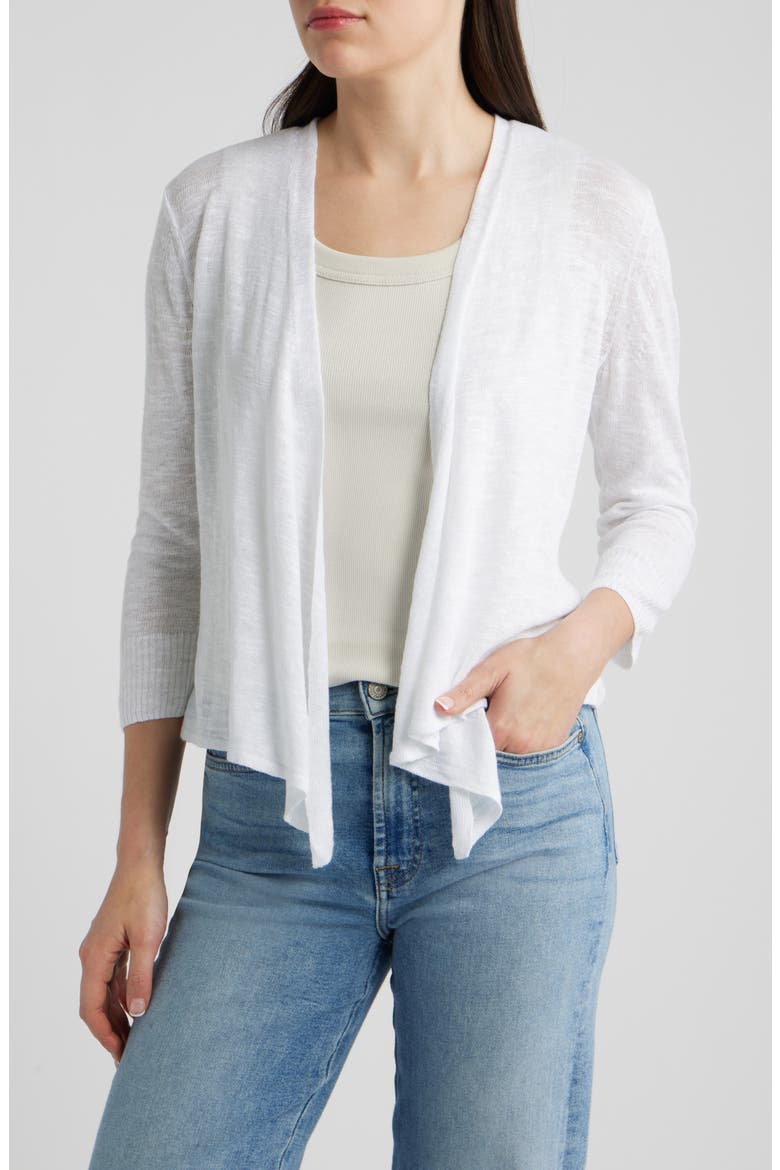Slub Knit 4-Way Cardigan, Main, color, PAPER WHITE