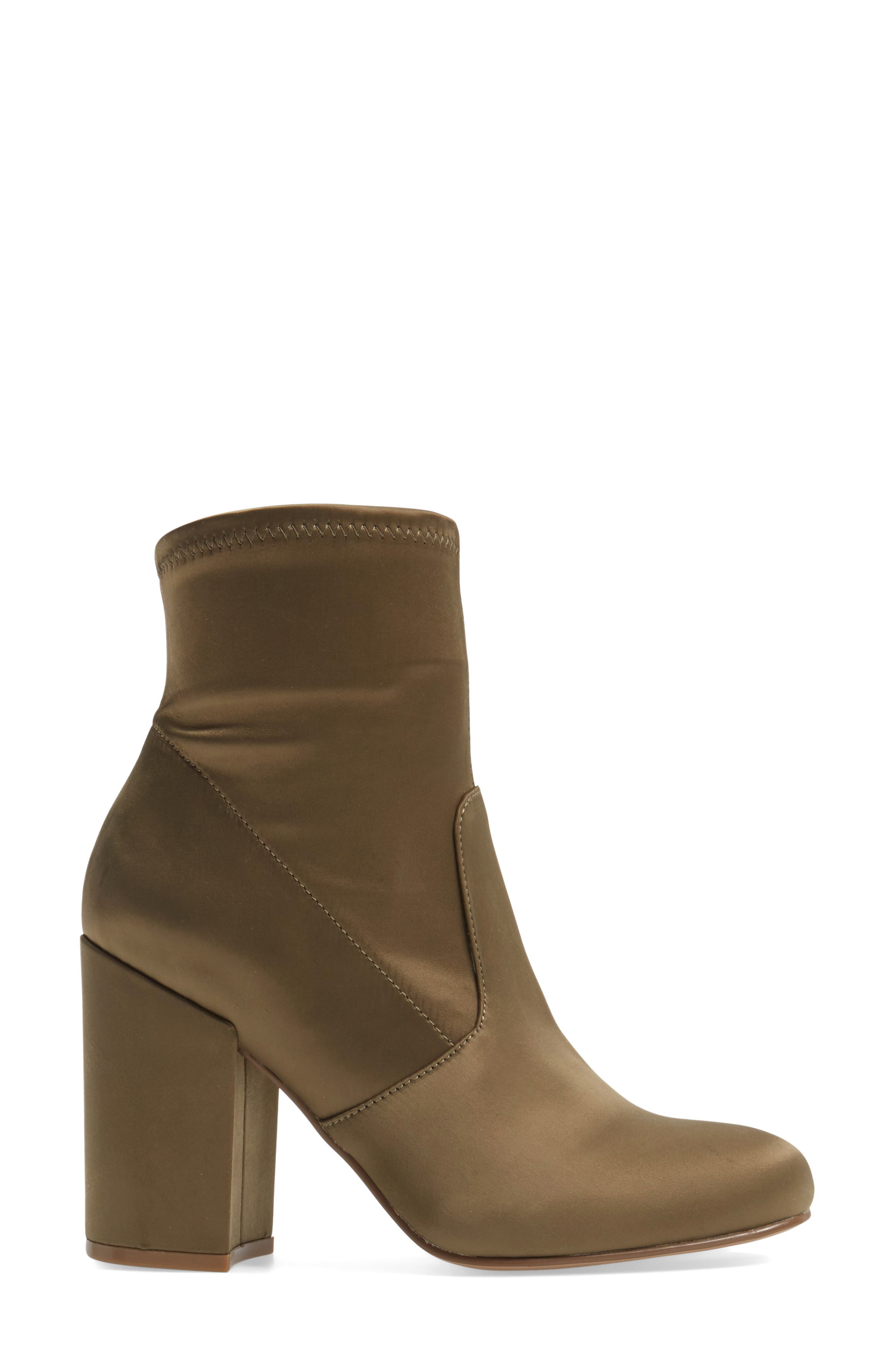 Gaze Bootie, Alternate, color, OLIVE SATIN