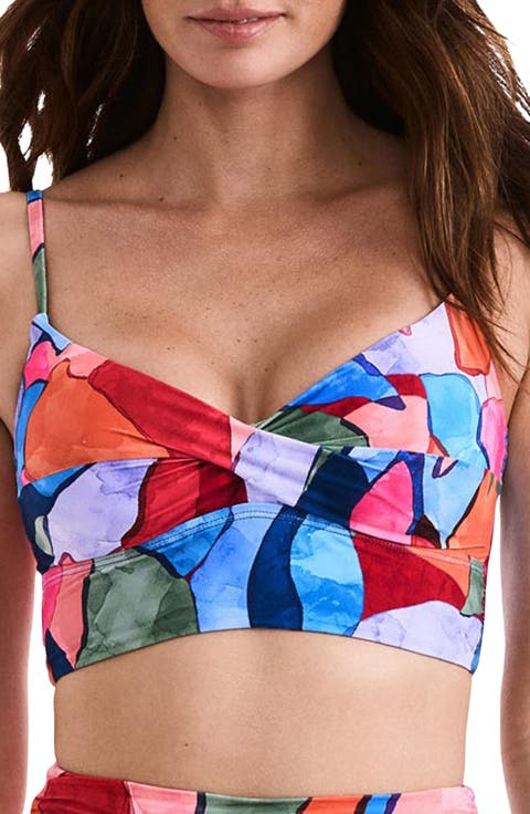 Jamie Cross Front Longline Bikini Top