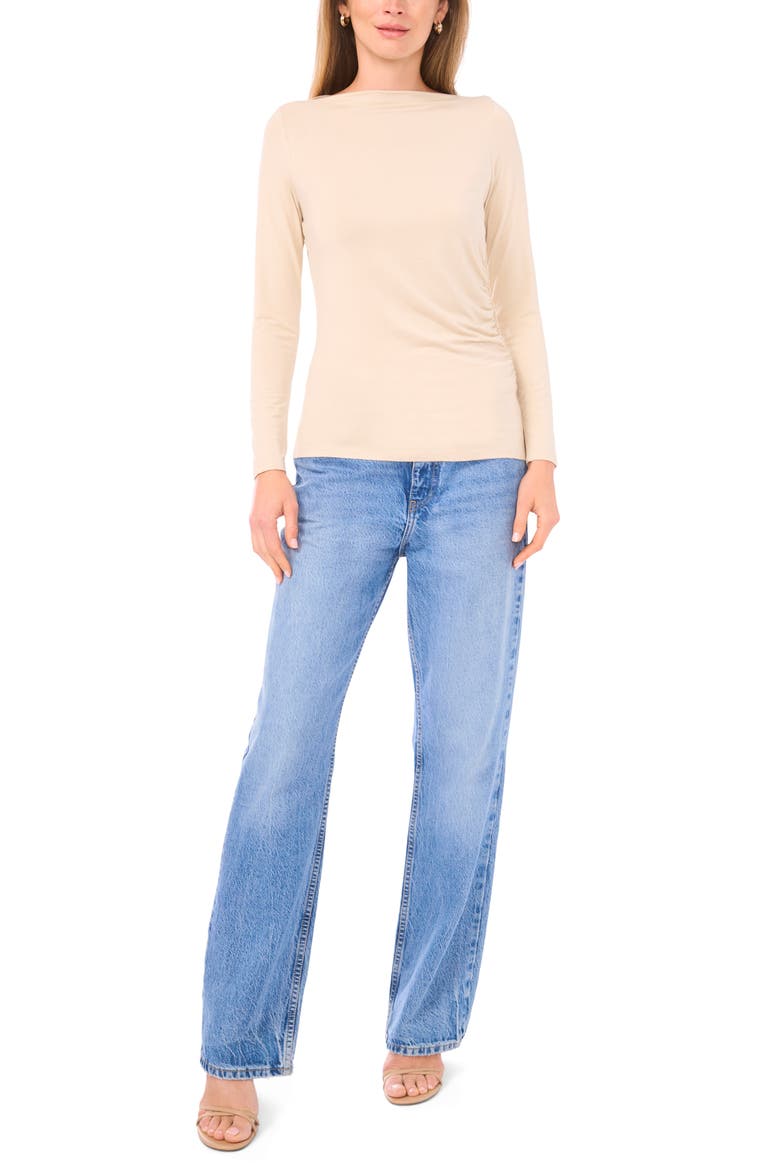 Boat Neck Long Sleeve Top, Alternate, color, OVERCAST