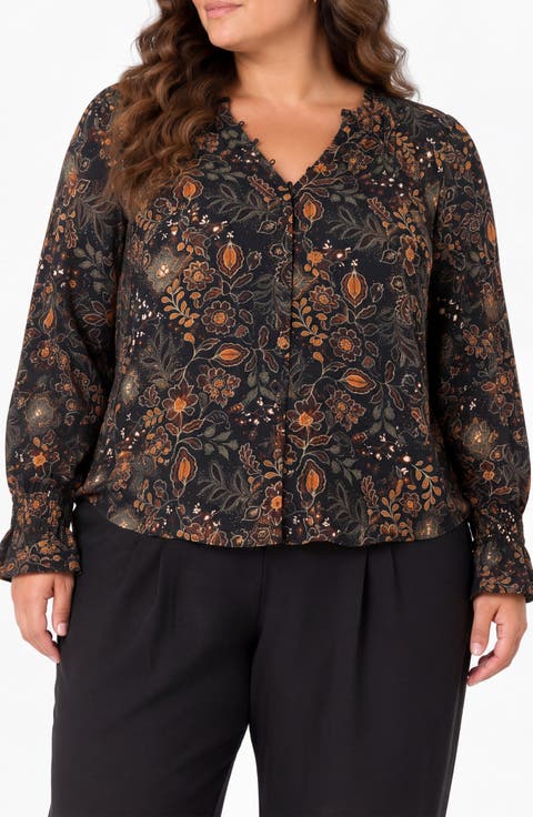 Pintuck Sateen Top