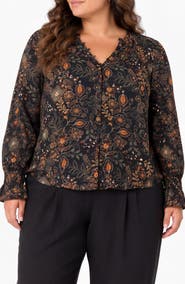 Liverpool Los Angeles Pintuck Sateen Top