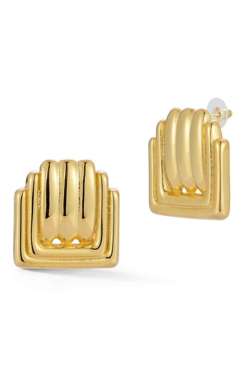 Statement Stud Earrings, Main, color, GOLD