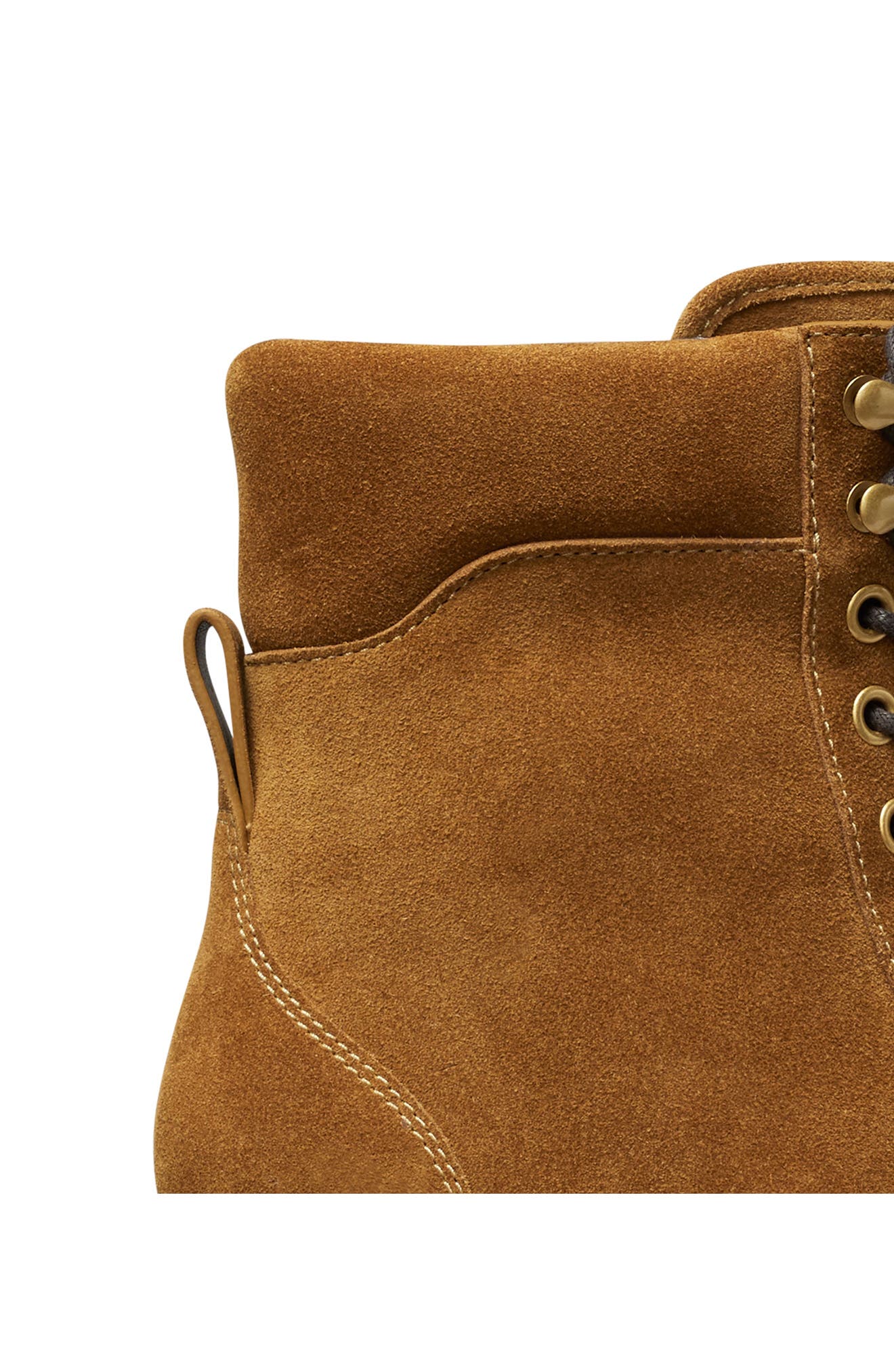Romy Lug Heel Leather Bootie, Alternate, color, TOFFEE