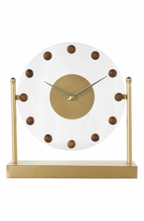 VIVIAN LUNE HOME Modern Black Metal Clock