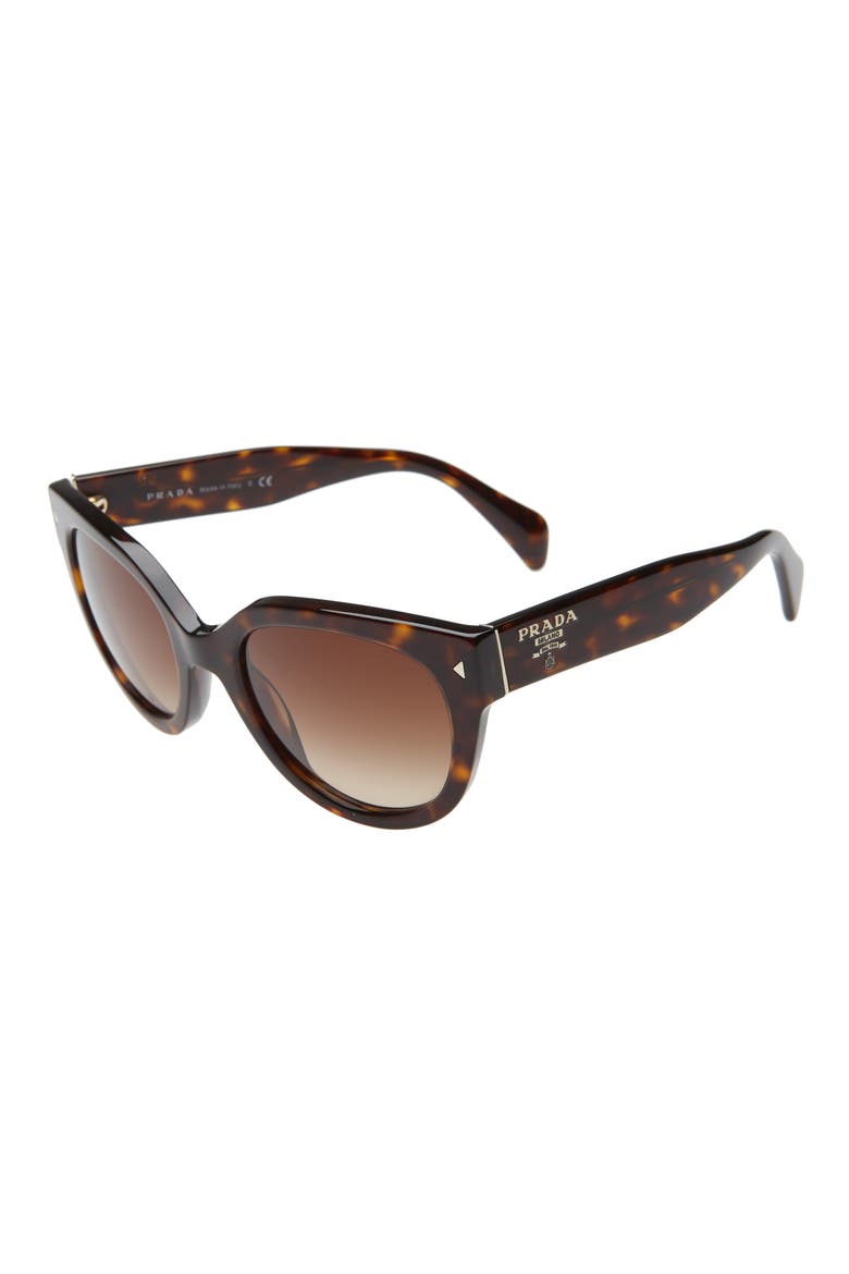 Phantos 54mm Gradient Cat Eye Sunglasses, Alternate, color, HAVANA/ BROWN GRAD