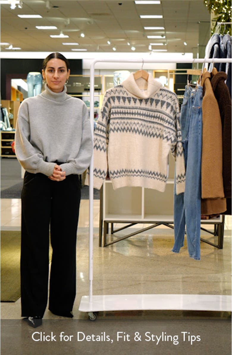 Fair Isle Turtleneck Relaxed Fit Sweater, sales video thumbnail