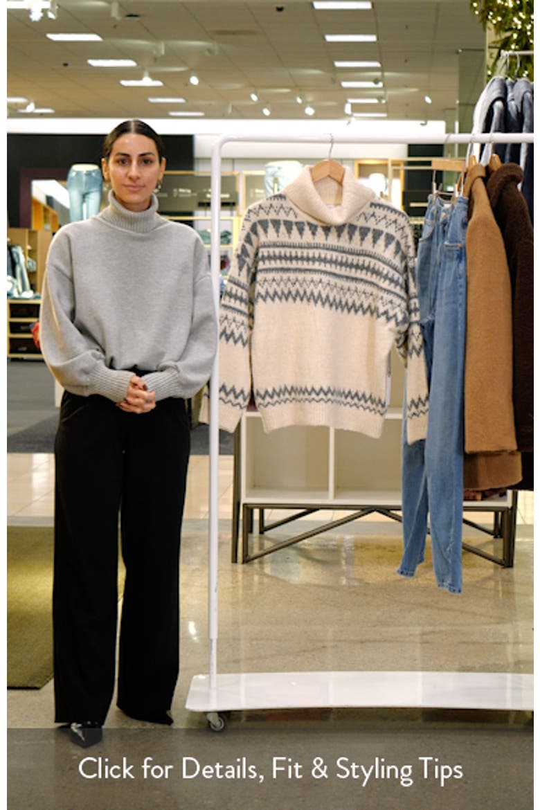 Fair Isle Turtleneck Relaxed Fit Sweater video