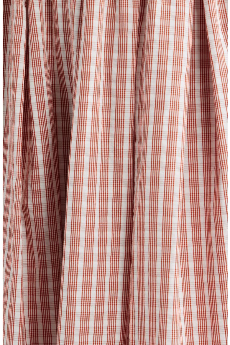 Cales Gingham Check Cotton Midi Skirt, Alternate, color, PALOMA CHECK-CINNAMON WHITE
