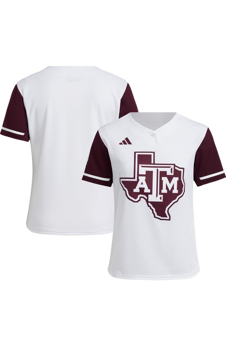 adidas Women's adidas Maroon Texas A&M Aggies Replica Softball Jersey, Alternate, color, White