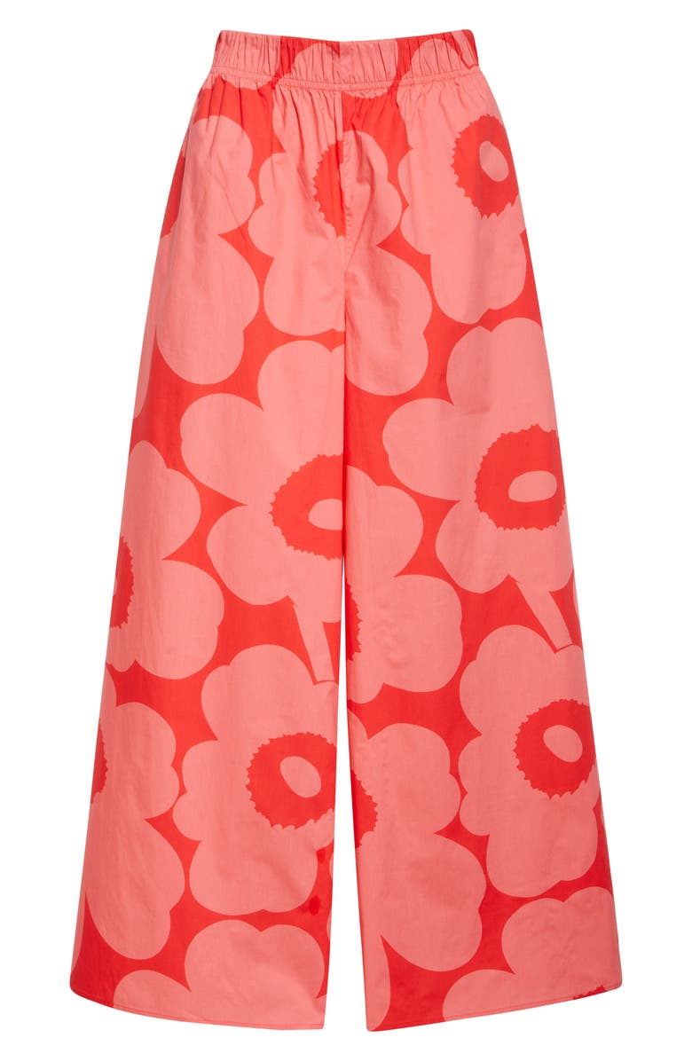 Marimekko Voimakukka Unillo Cotton Pants, Alternate, color, Red Pink
