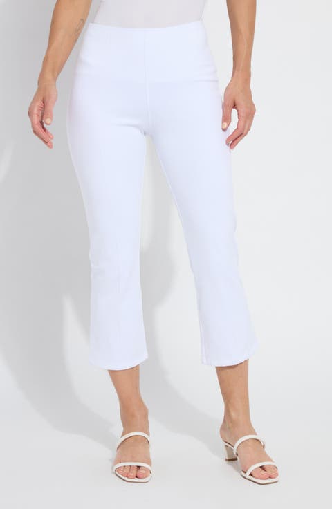 The Lizzette Bow Zip Hem Crop Flare Pants