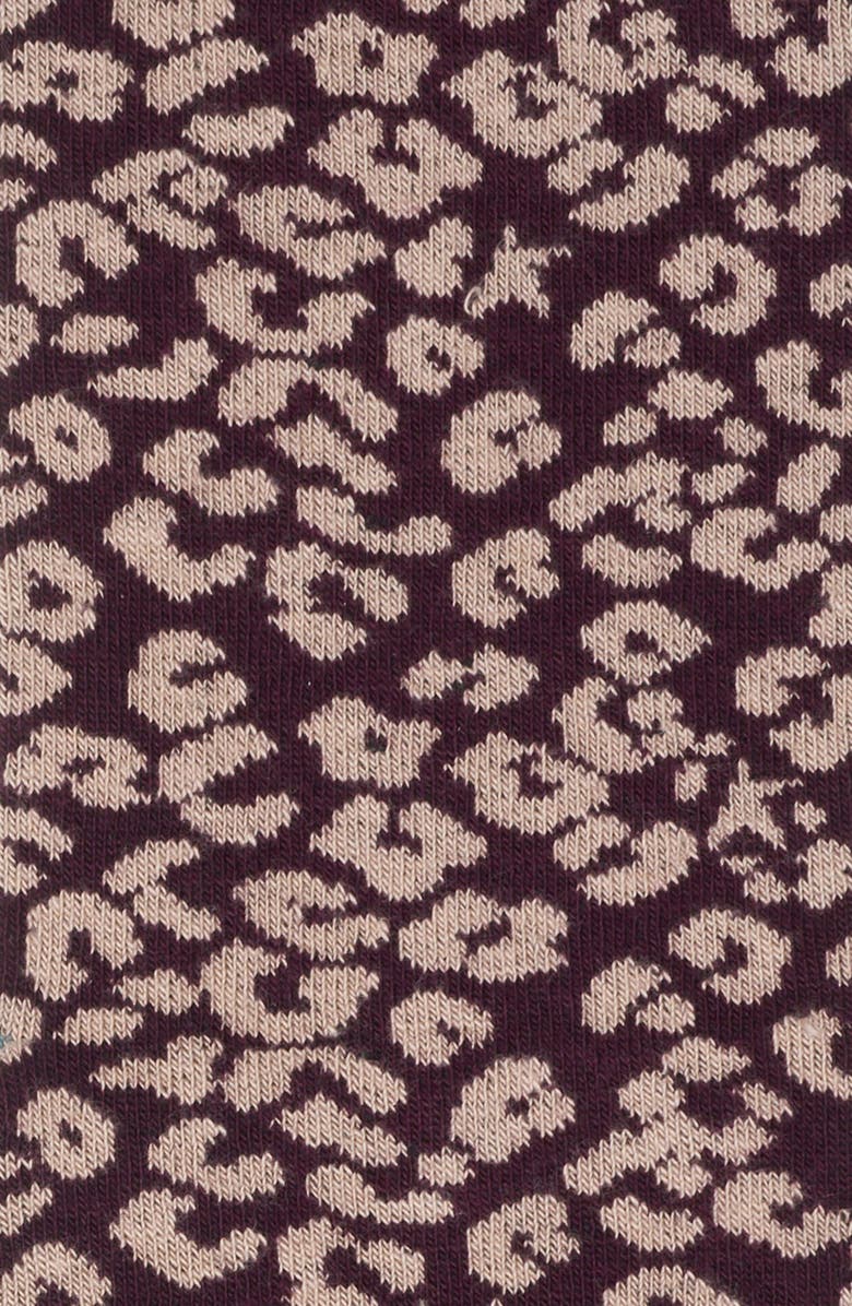 Golden Goose Leopard Jacquard Crew Socks, Alternate, color, 