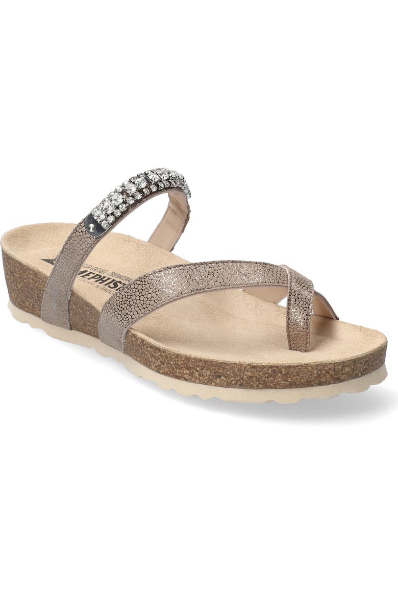 Mephisto Solaine Crystal Embellished Sandal, Main, color,
