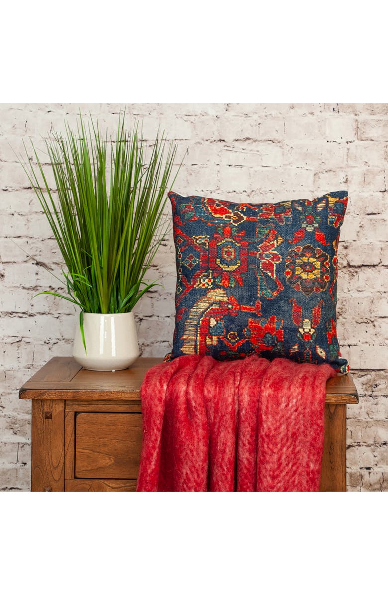 PARKLAND COLLECTION Tapestry Cotton Accent Pillow, Alternate, color, Blue