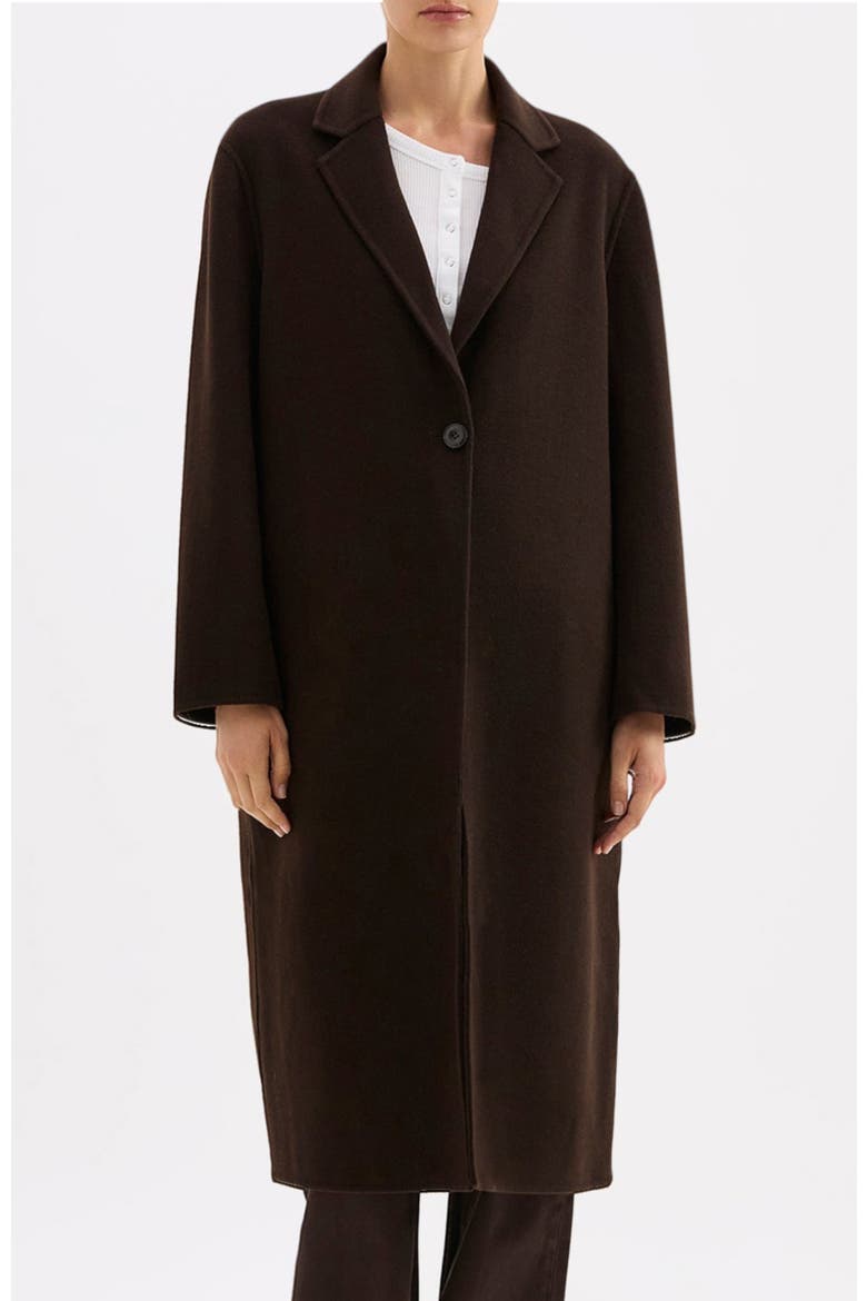 Riley Wool Coat, Main, color, Espresso