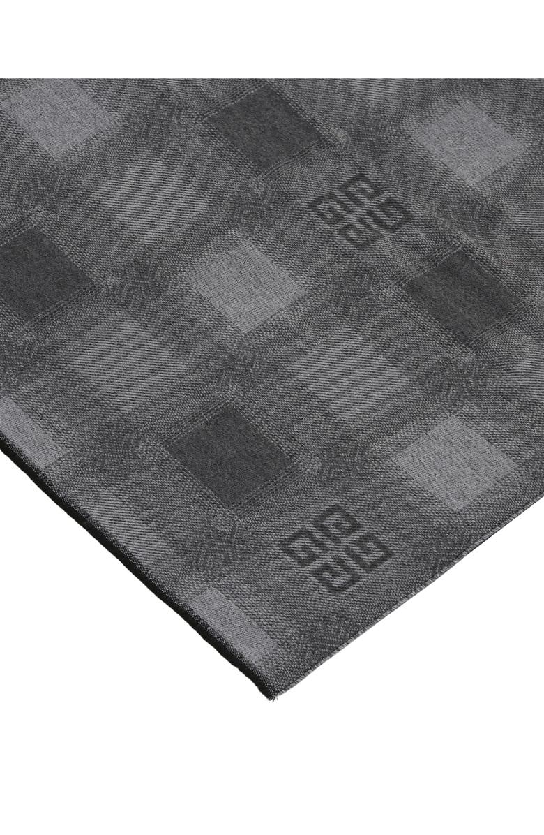 Givenchy Collegial Bonded Wool Scarf, Alternate, color, Grey