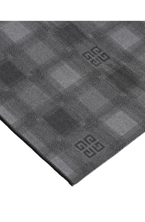 Givenchy Collegial Bonded Wool Scarf In Grey