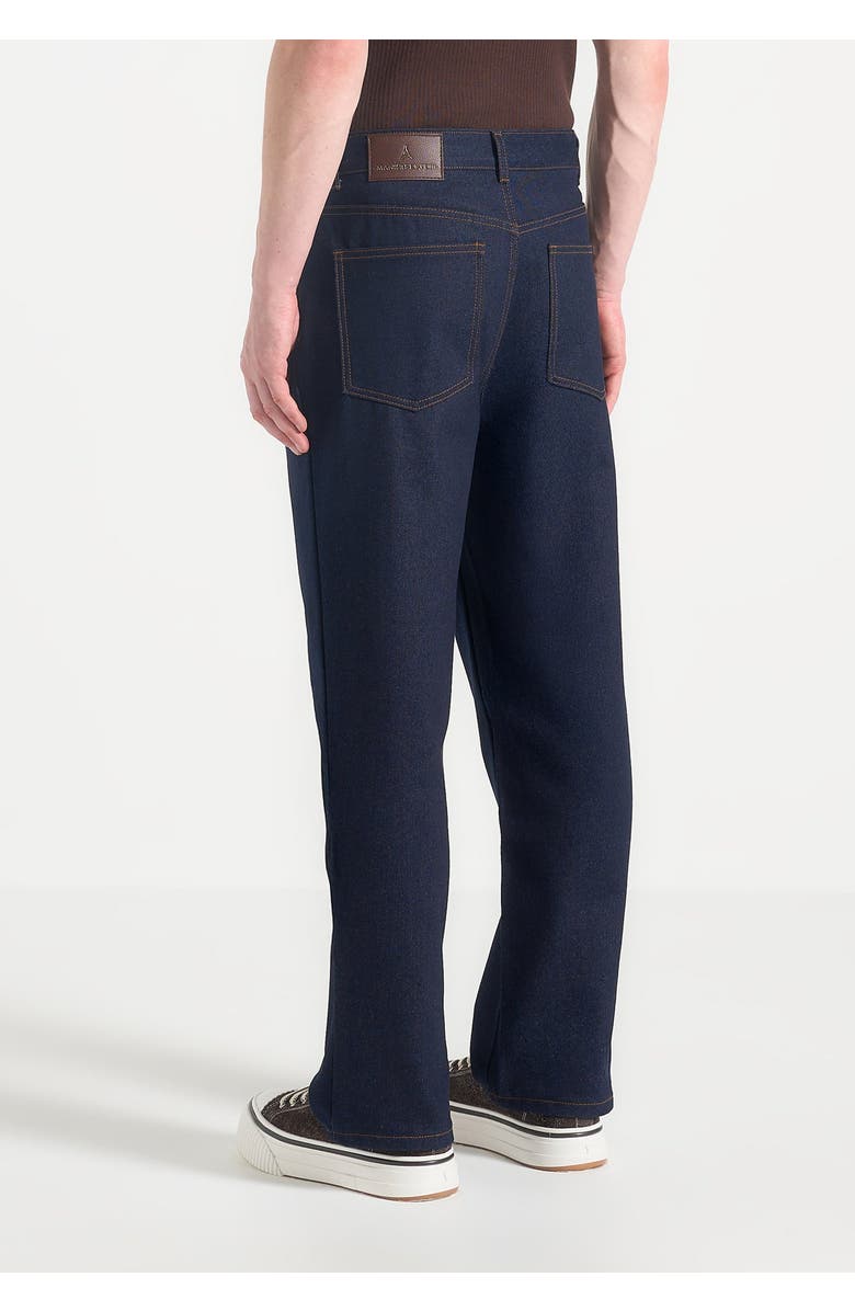 Manière De Voir Arnault Pleated Denim Jeans, Alternate, color, Indigo