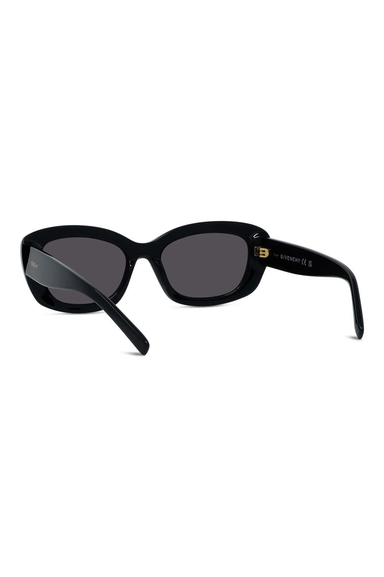 GV Day 54mm Geometric Sunglasses, Alternate, color, SHINY BLACK / SMOKE