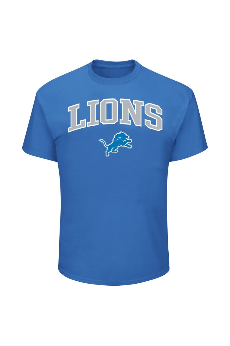 Men's Fanatics Blue Detroit Lions Big & Tall Arch Logo T-Shirt, Main, color, Blue