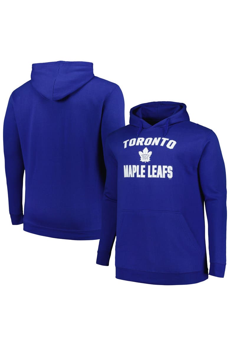 Men's Profile Blue Toronto Maple Leafs Big & Tall Arch Over Logo Pullover Hoodie, Main, color, Blue