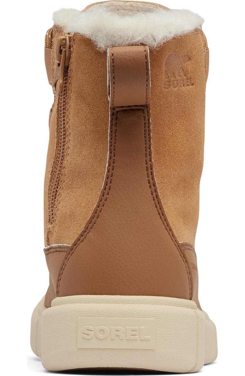 SOREL Kids' Explorer III Faux Fur Waterproof Boot, Alternate, color, Tawny Buff/ Bleached Ceramic