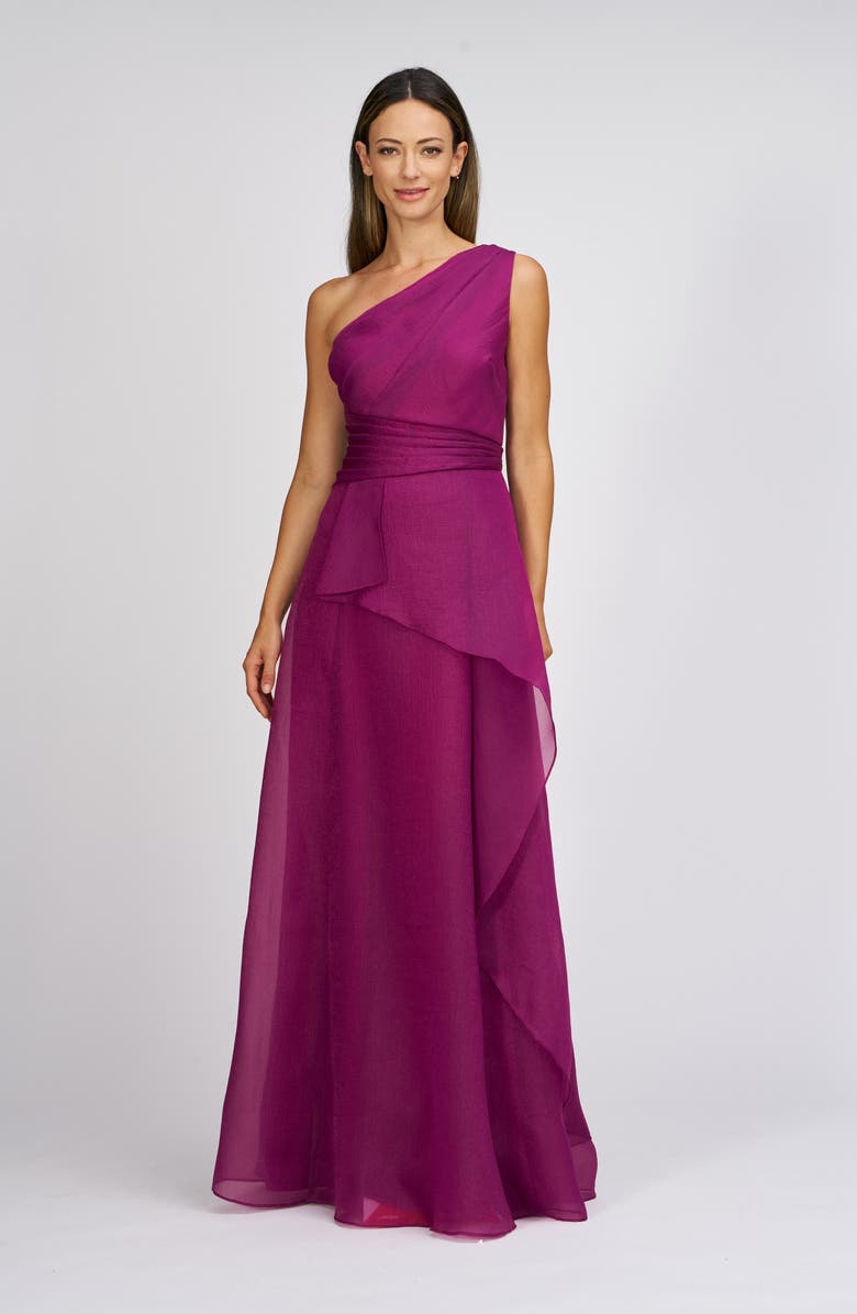 JS Collections Seraphina One-Shoulder Organza Gown, Alternate, color,